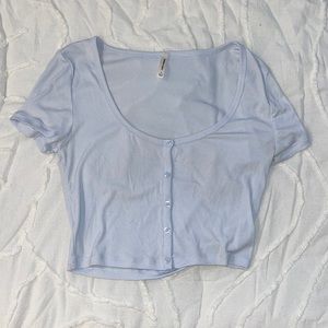 Aritzia Sunday Best Holly Top Light Blue